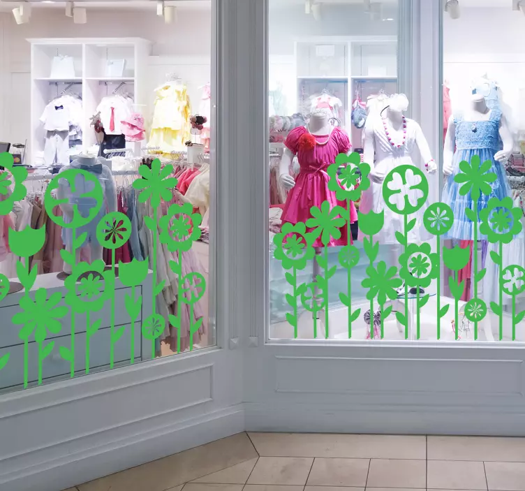 Vinilo para escaparate flores primavera - TenVinilo