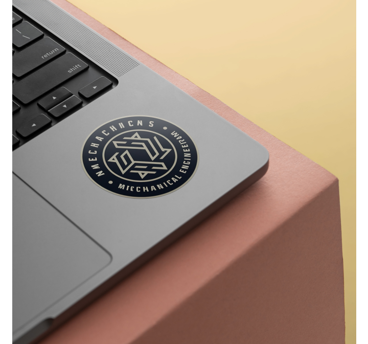 Vinilo oficina círculo personalizado con logotipo - TenVinilo