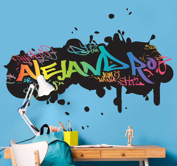 Vinilo decorativo infantil graffiti personalizado - TenVinilo