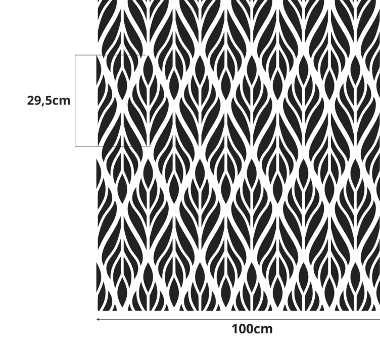 Vinilo para cristal ventana patrón de hojas - TenVinilo