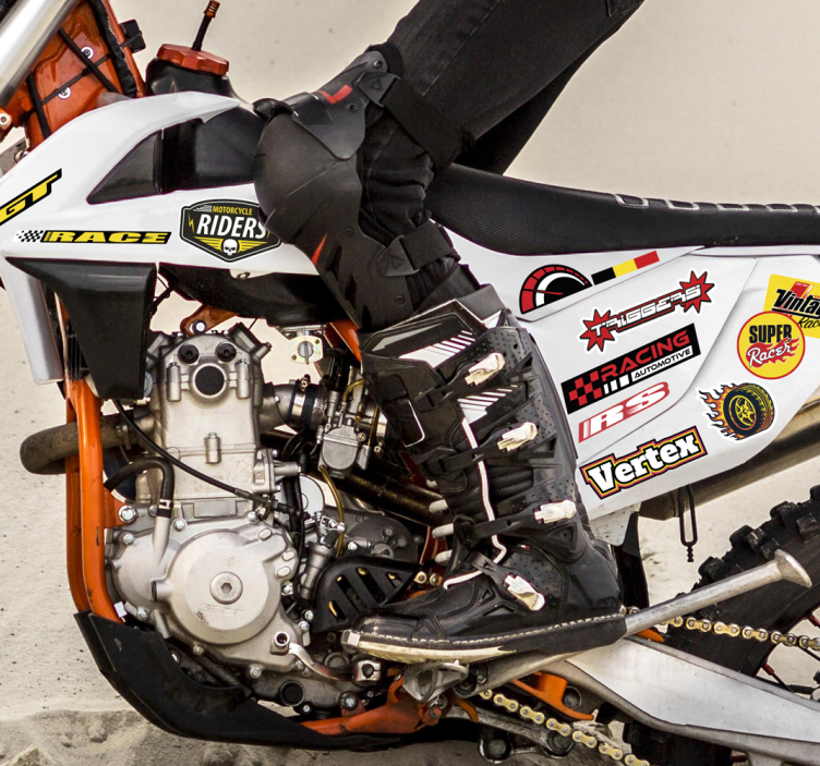 Pegatina para moto paquete de bombas individual - TenVinilo