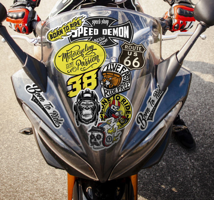 Pegatina para moto paquete de bombas original - TenVinilo