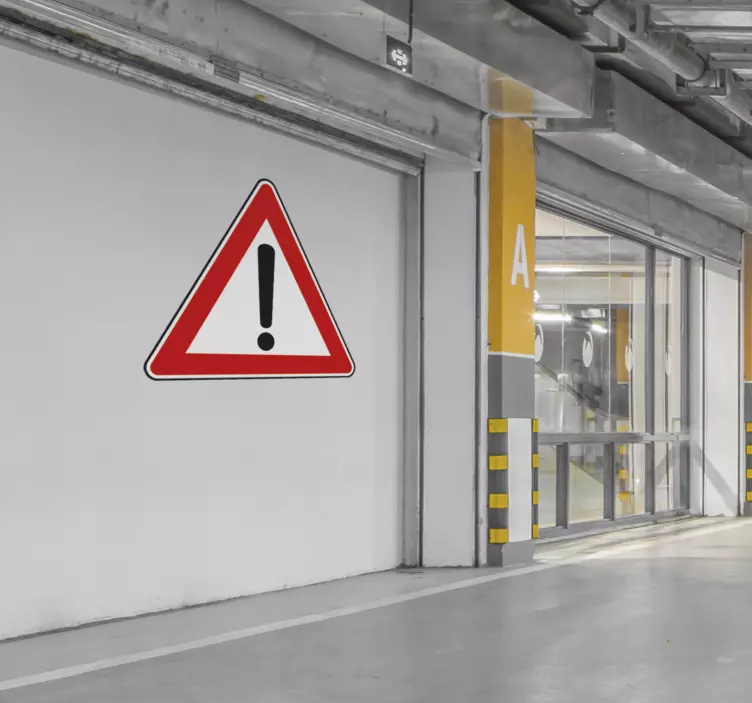 Adhesivo decorativo advertencia - TenVinilo