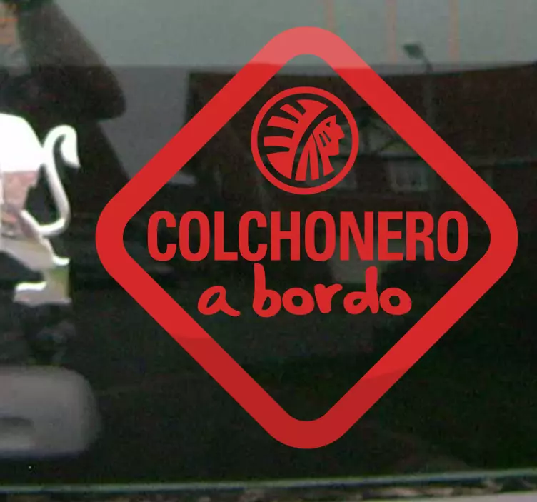 Adhesivo decorativo colchonero a bordo - TenVinilo