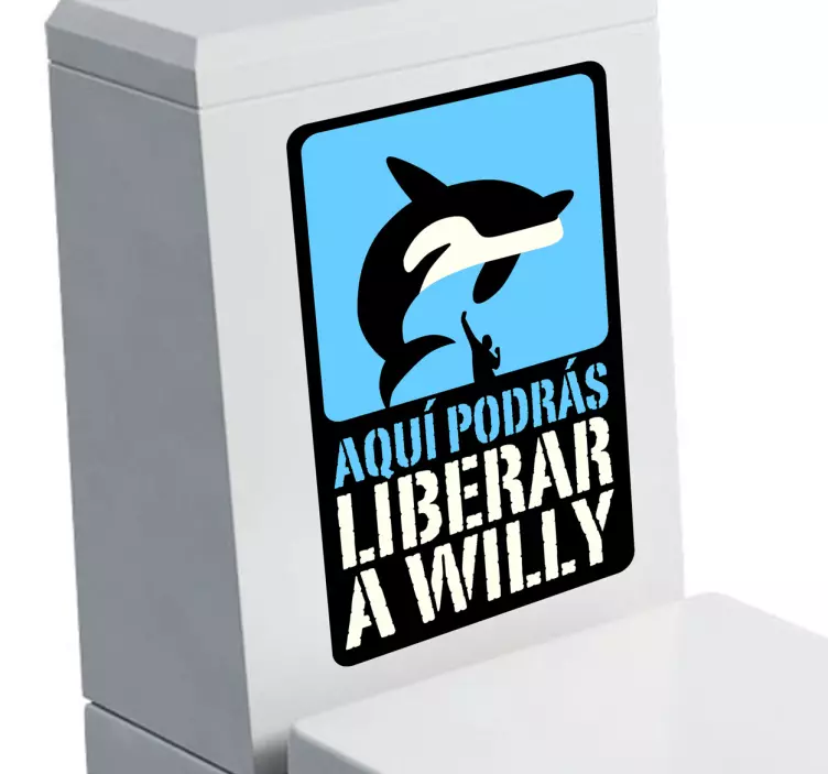 Adhesivo decorativo liberar Willy - TenVinilo