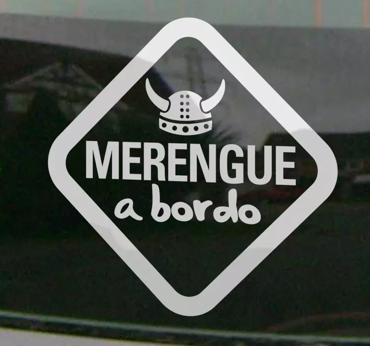 Adhesivo decorativo merengue a bordo - TenVinilo