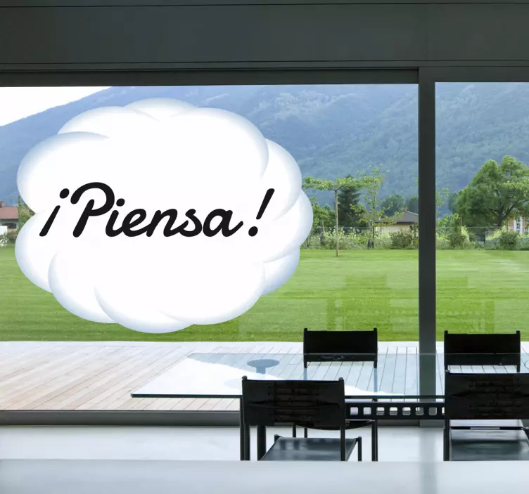 Adhesivo decorativo nube piensa - TenVinilo