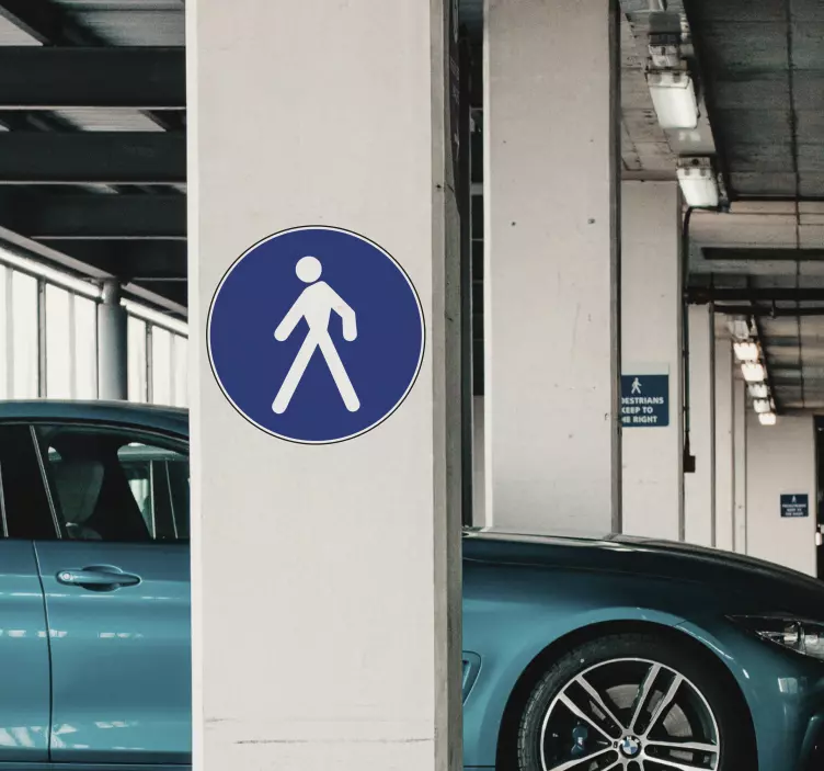 Adhesivo decorativo señal peatón - TenVinilo