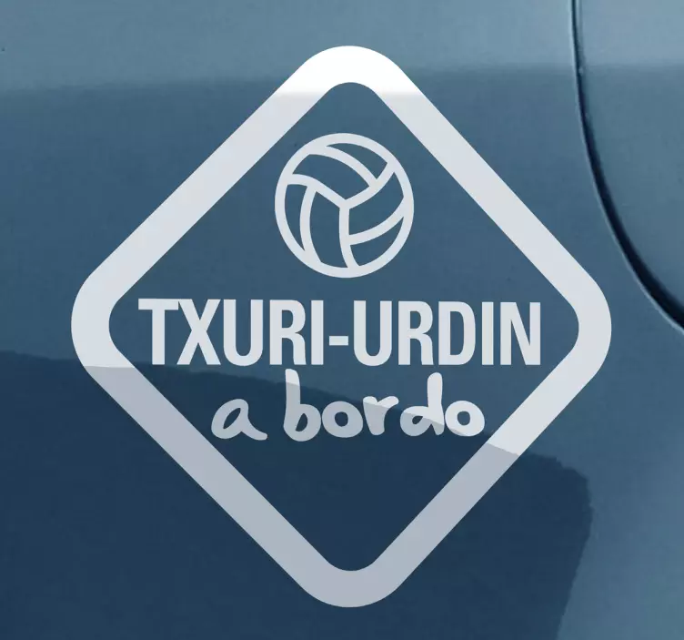 Vinilo fútbol txuri urdin a bordo - TenVinilo