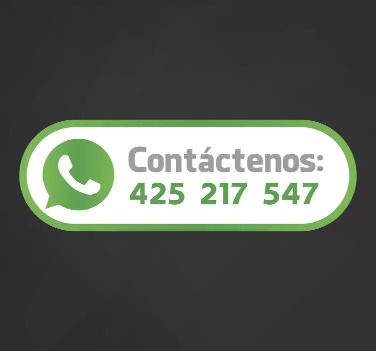 Vinilo escaparate etiqueta tienda whatsapp - TenVinilo