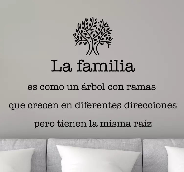 Vinilo hogar La familia es como un árbol con ramas - TenVinilo