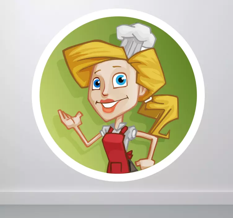 Adhesivo mujer chef - TenVinilo