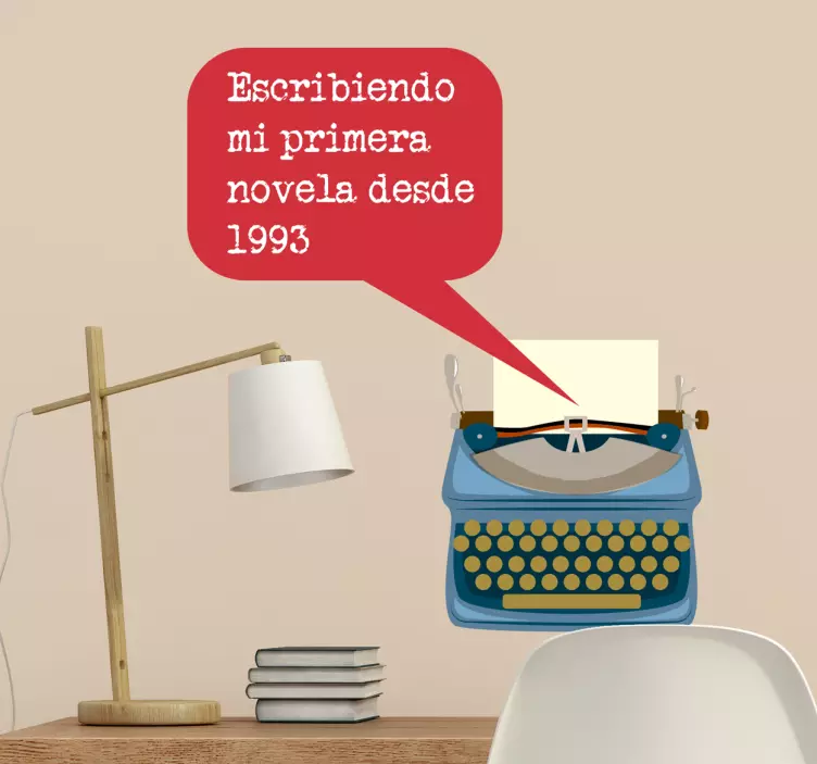 Adhesivo personalizable primera novela - TenVinilo