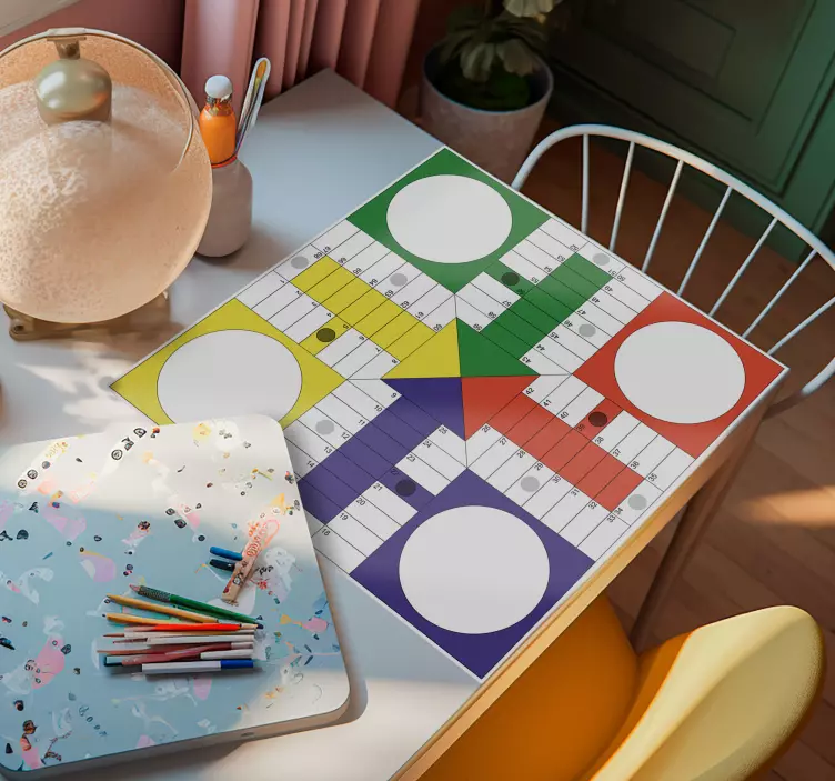 Adhesivo tablero parchís clásico - TenVinilo