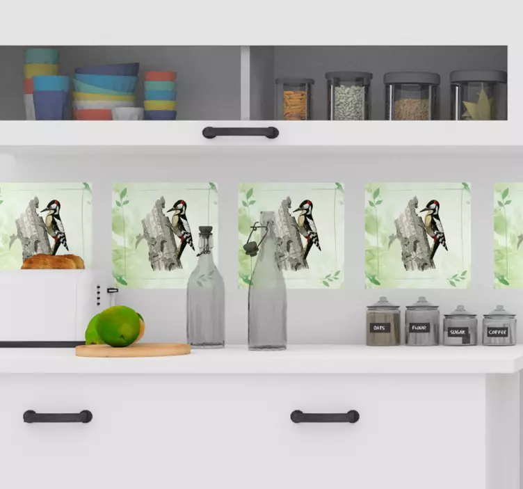 Azulejos adhesivo de picatroncos - TenVinilo