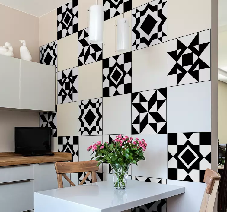 Azulejos adhesivos geométricos - TenVinilo