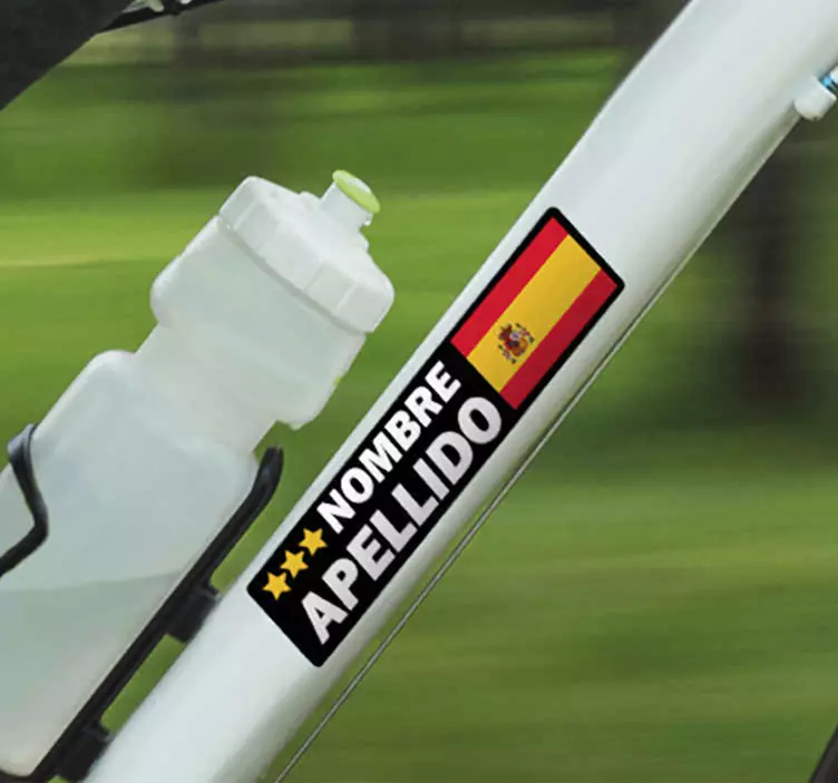 Vinilo bandera y nombre personalizable - TenVinilo