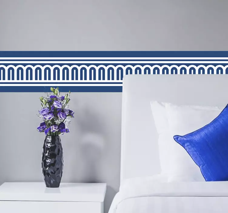 Cenefa adhesiva dormitorio color azul - TenVinilo