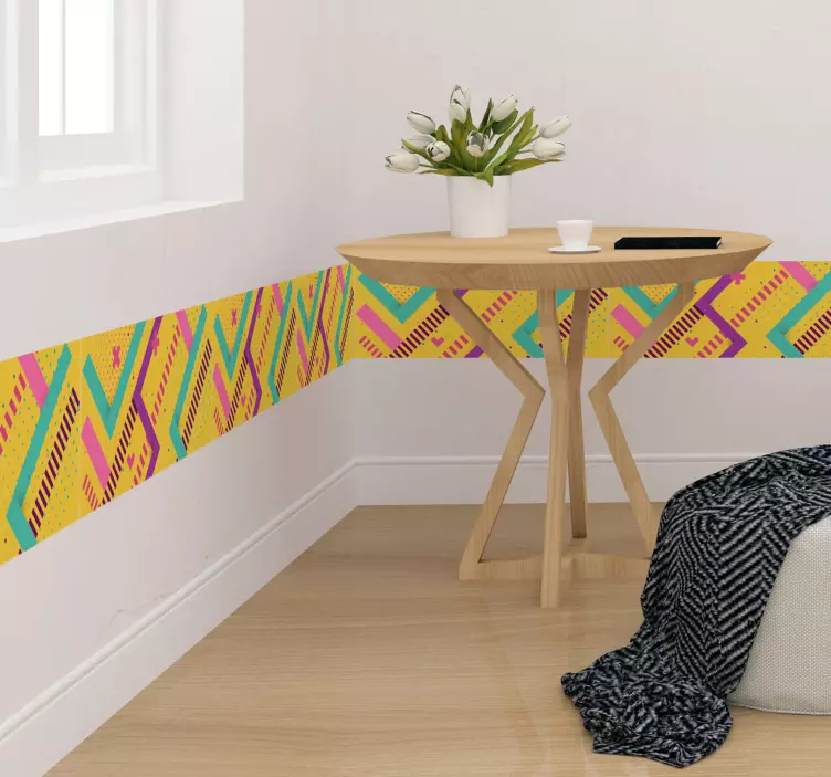 Cenefa adhesiva estilo Memphis - TenVinilo