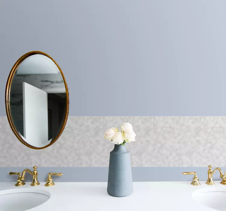 Cenefa adhesiva patrón cuadrado texturizado - TenVinilo