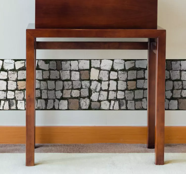 Cenefa adhesiva textura piedra adoquines - TenVinilo