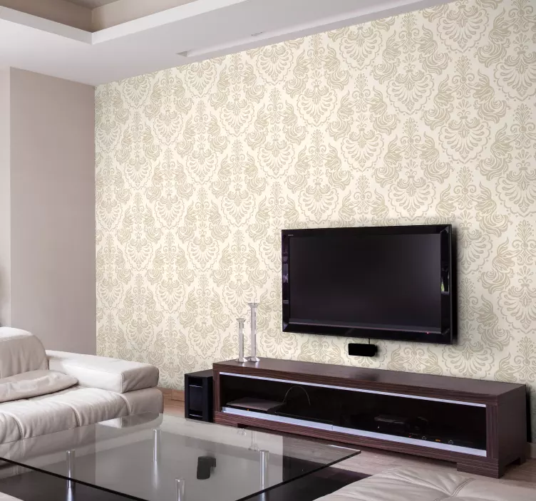 Fotomural adhesivo florales filigranas doradas - TenVinilo