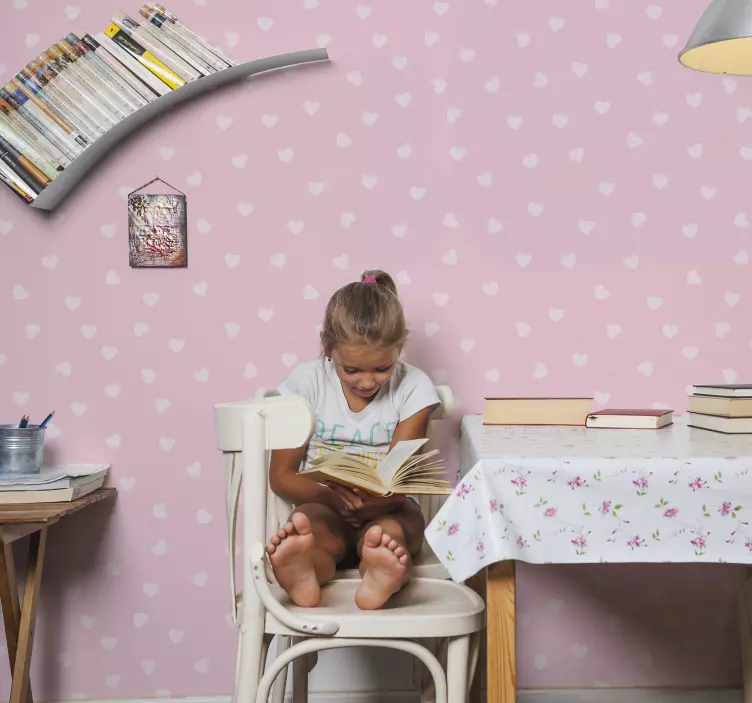 Fotomural adhesivo infantil corazones - TenVinilo