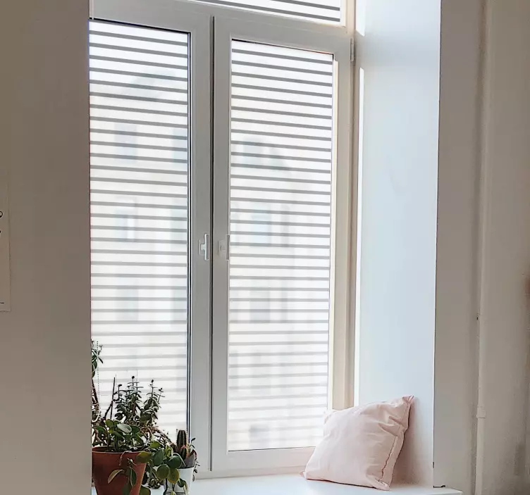 Vinilo para cristal líneas horizontales translúcidas - TenVinilo