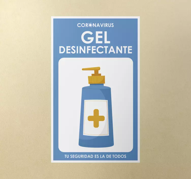 Vinilo advertencia gel tu seguridad es de todos - TenVinilo