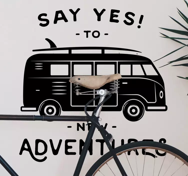 Vinilo autocaravana di sí a una aventura - TenVinilo