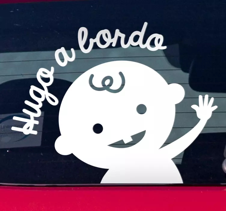 Pegatina coche bebé a bordo personalizada - TenVinilo