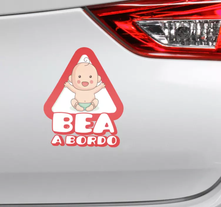 Pegatina bebé a bordo personalizado - TenVinilo