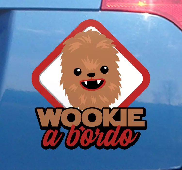 Pegatina bebé a bordo wookie a bordo - TenVinilo