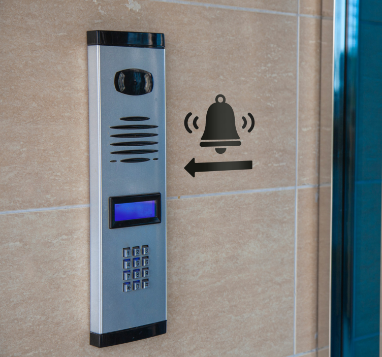 Pegatina campana tocar timbre - TenVinilo