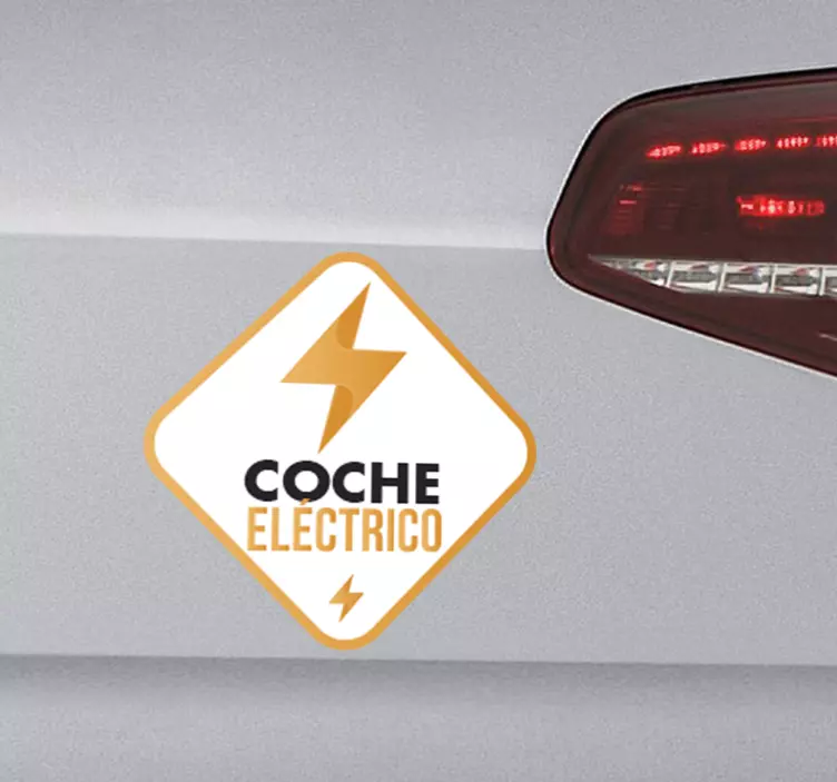 Pegatina coche eléctrico - TenVinilo
