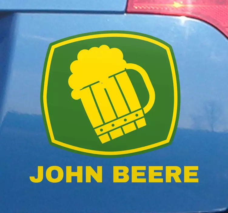 Pegatina coche emblema jarra de cerveza - TenVinilo