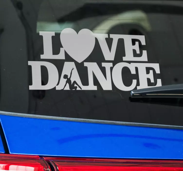 Pegatina coche Love dance - TenVinilo