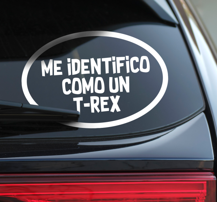 Pegatina coche me identifico como - TenVinilo