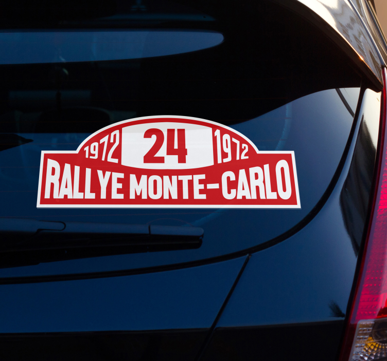 Pegatina coche número de rally de montecarlo - TenVinilo