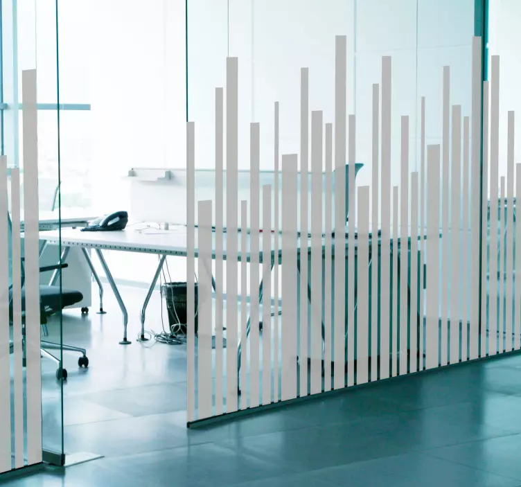 Vinilo para cristal ventana translúcido líneas verticales - TenVinilo