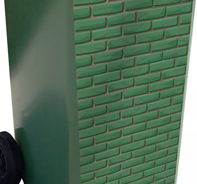 Pegatina container patrón de ladrillo verde - TenVinilo