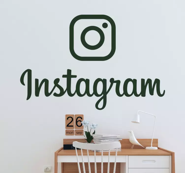 Pegatina decorativa logo instagram monocolor - TenVinilo