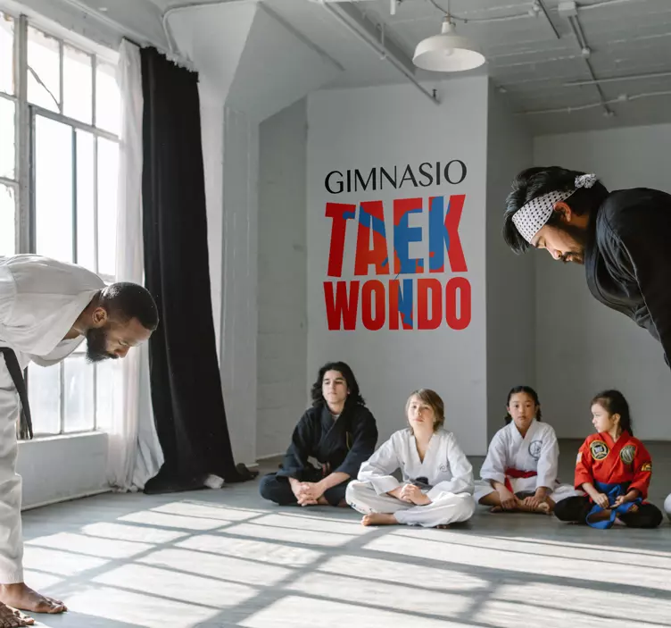 Pegatina gimnasio Taekwondo - TenVinilo