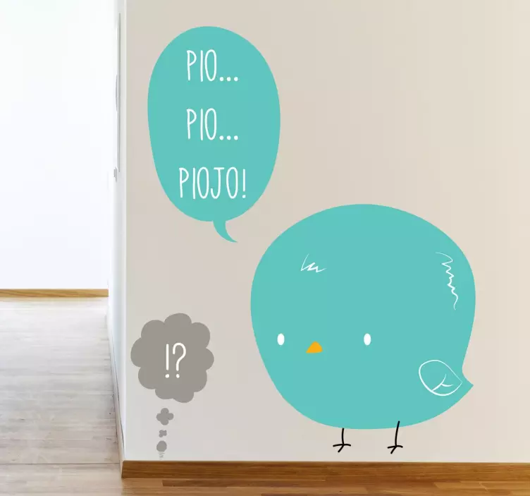 Pegatina infantil pollito Lolo piojo - TenVinilo