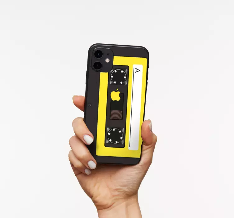 Pegatina iPhone estilo tipo casete - TenVinilo