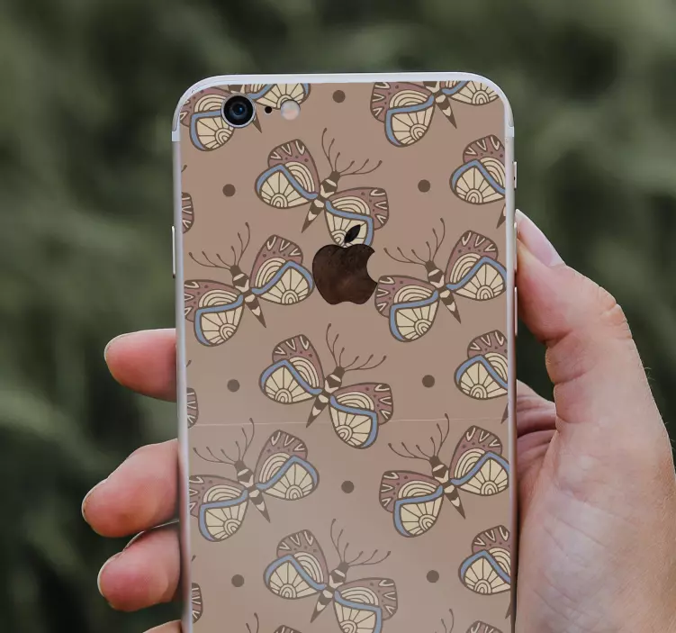 Sticker iPhone Victoria inspiradora de la mariposa de la vendimia - TenVinilo