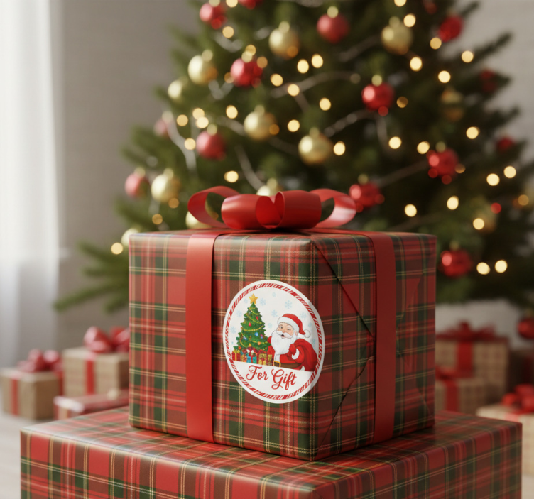 Pegatina navideña para regalo - TenVinilo