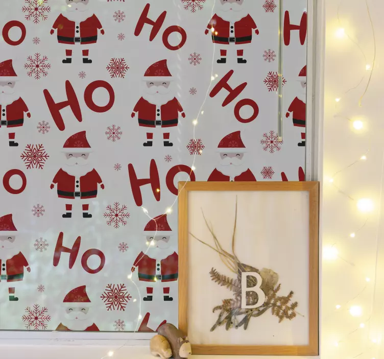 Pegatina navideña personajes de santa claus - TenVinilo