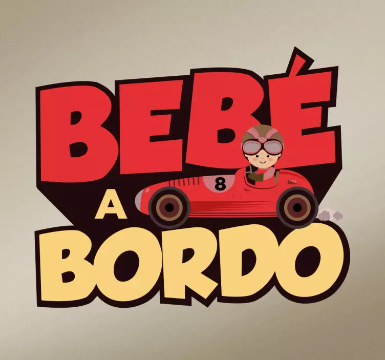 Pegatina niño coche a bordo - TenVinilo