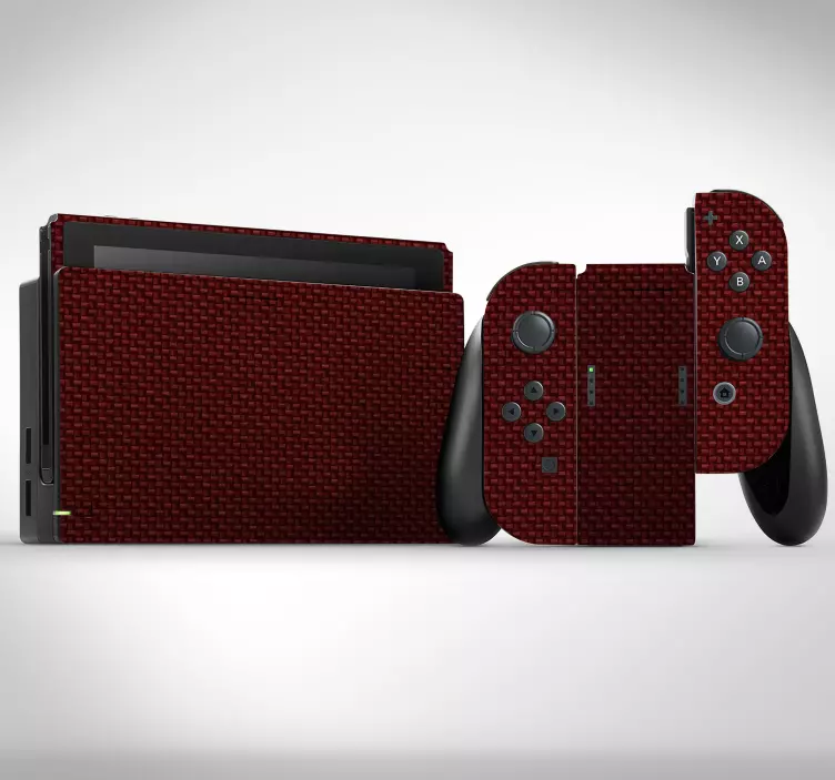Pegatina nintendo patrón rojo para 3ds xl y consolas - TenVinilo